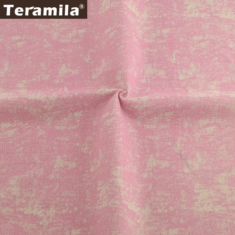 Teramila Hand Dyed Canvas Fabric Cotton Linen Cloth Tissu Sofa Cushion Tablecloth Bag Curtain Sofa Cushion Cabas Telas Por Metro