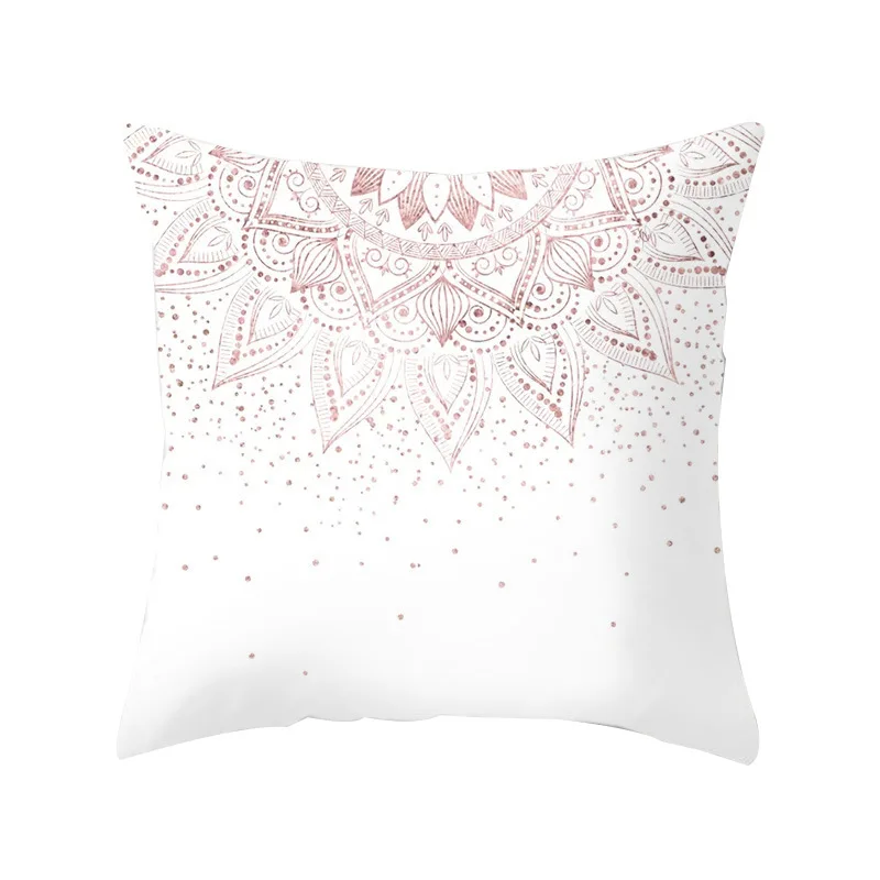

Chair Cushion Nordic Style Plant Letter Flower Geometric Sofa Cushion Pillow Without Core Pillowcase Headrest Pink Party Gifts
