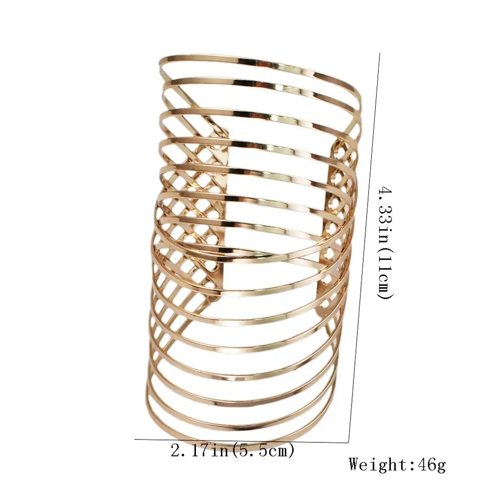 MANILAI геометрические полосатые металлические массивные браслеты ювелирные