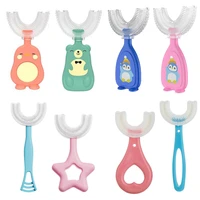 3pcs4pcs childrens toothbrush cute u shape soft silicone toothbrush for kids babies dental oral care cleaning age 2 12 years