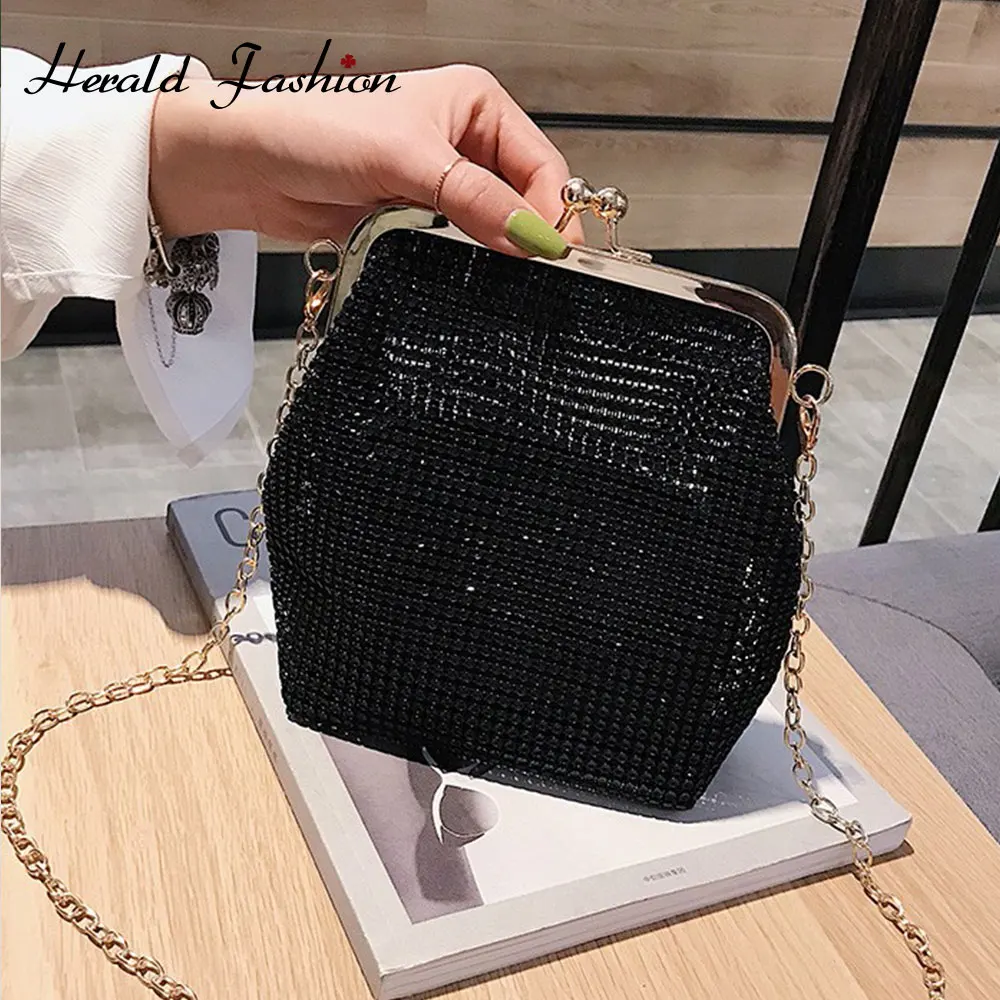 Женская вечерняя сумка Herald Fashion Маленькая женская через плечо с цепочкой