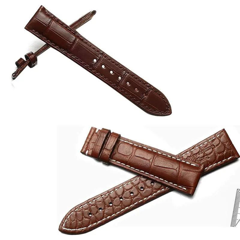 

FUYIJIA New Custom MASTER Watchbands 20MM Handmade Double-sided American Alligator Strap Crocodile Skin Watchband Men Women Belt