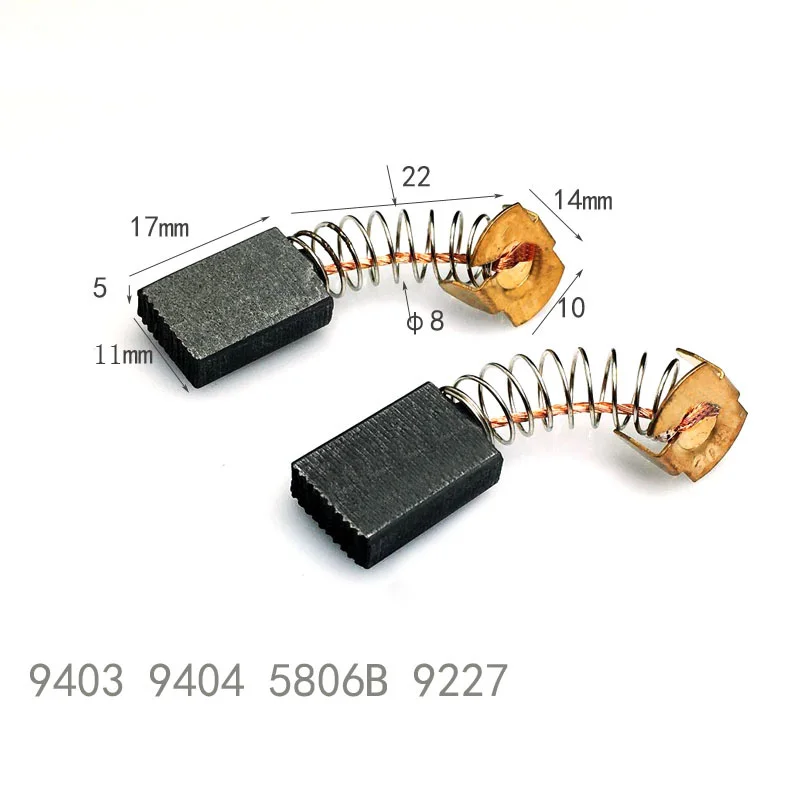 

CB303A карбоновая щетка для ленточной машины 9403 9404 5806B, циркулярная пила 9227CB, полировальная машина, карбоновая щетка