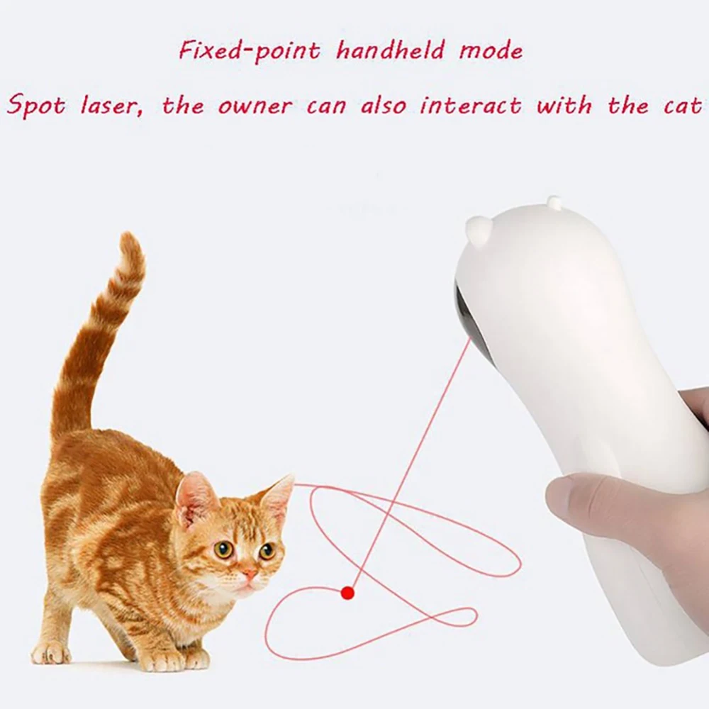 

Automatic Cat Toys Interactive Smart Teasing Pet LED Laser Funny Handheld Mode Electronic Pet for All Cats Laserlampje Kat