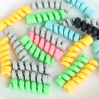 10pcs spiral cable protector desk set earphone cable organizer wire data line holder winder wrap cord desk accessories