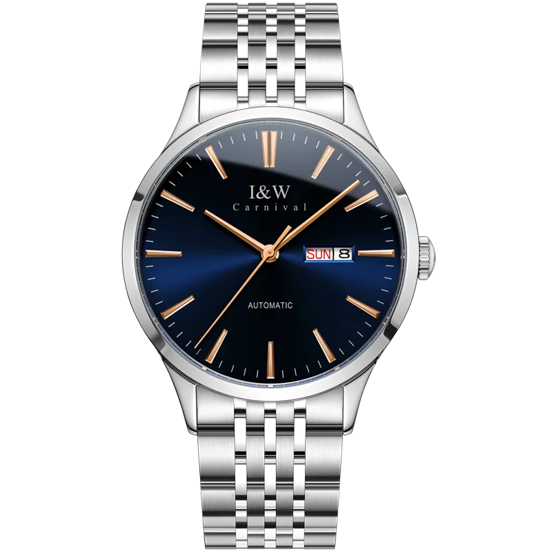 Часы MIYOTA мужские автоматические механические водонепроницаемые с двойным