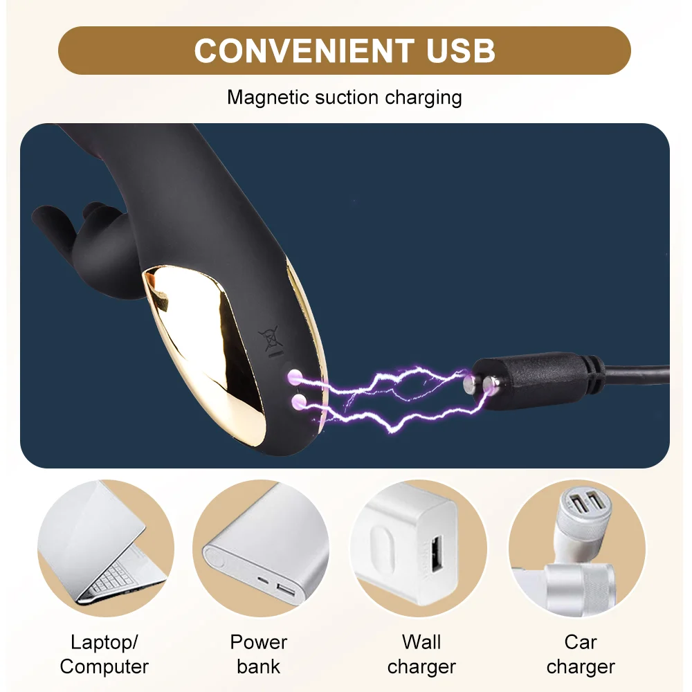 Фаллоимитатор вибратор кролик 10 скоростей сильный Вагинальный Массажер точка G