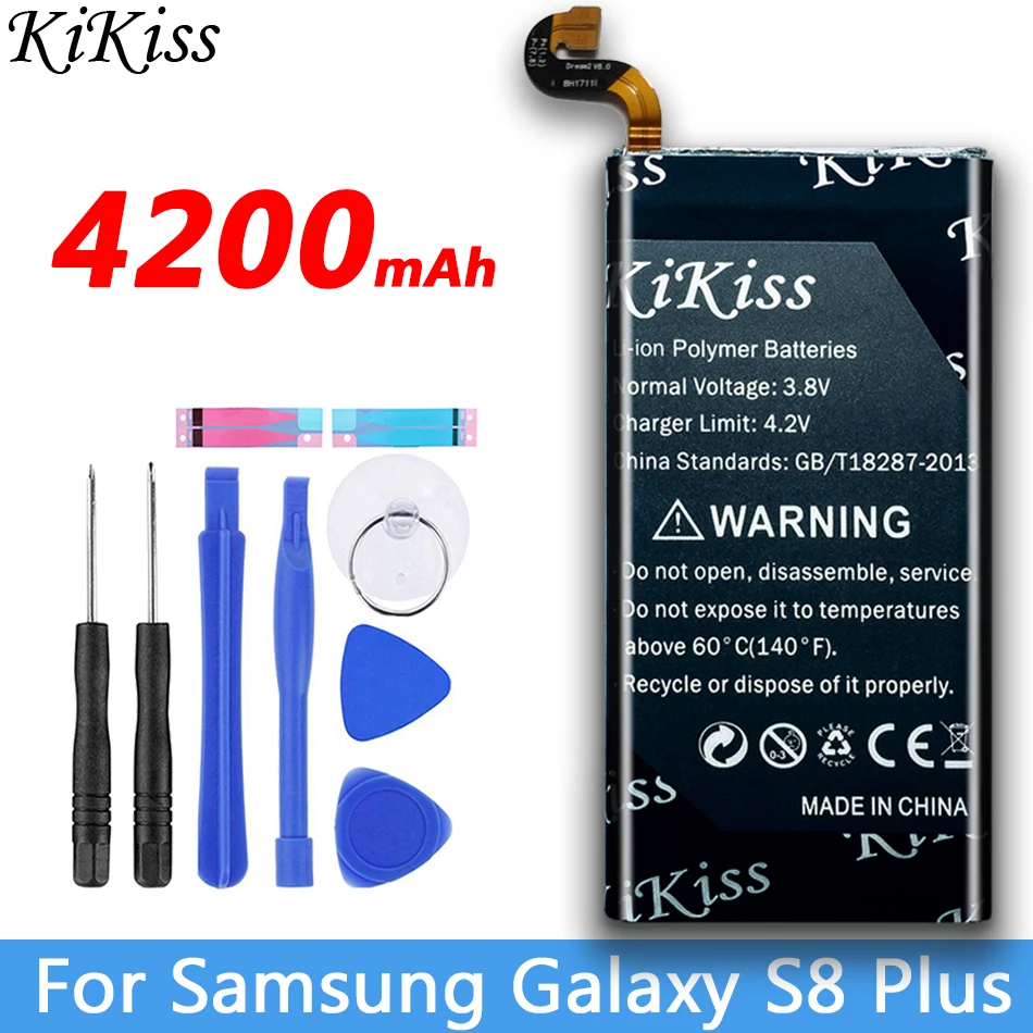 Бесплатный инструмент KiKiss батарея для samsung Galaxy S8/S8 Plus S8+ батарея мобильного телефона EB-BG950ABE/EB-BG955ABE SM G950 G955 батарея - Цвет: S8plus EB-BG955ABE