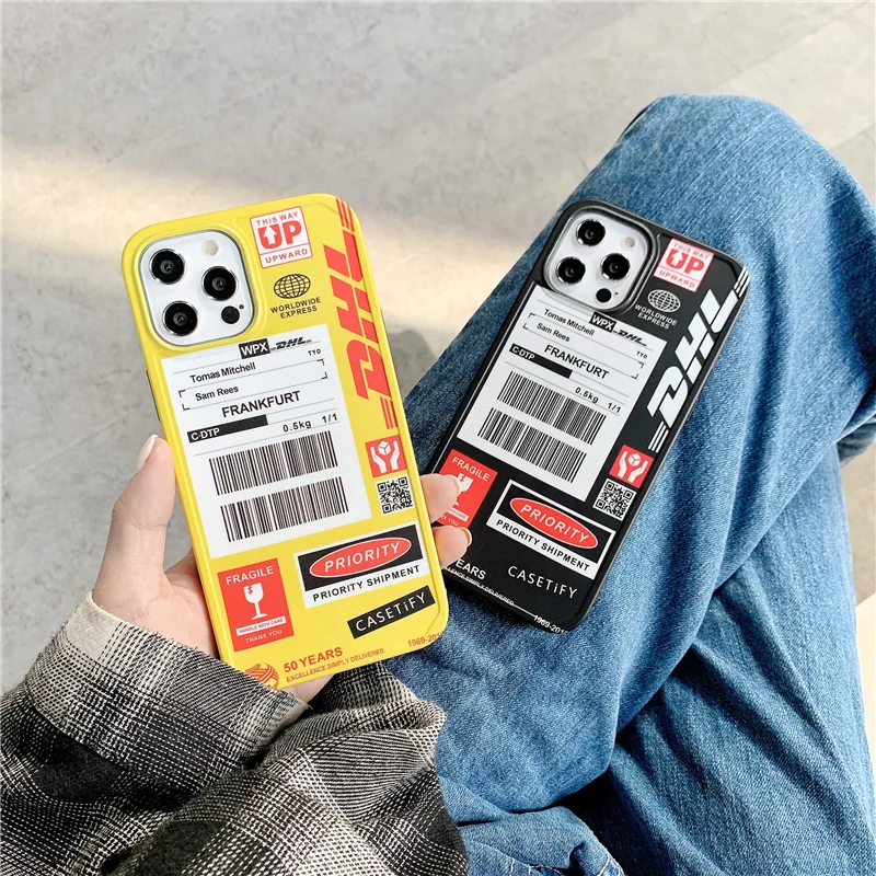 Экспресс доставка DHL 50 летия чехол для iphone Чехлы 12 11 Pro max XR X XS 7 8 Plus желтый билет