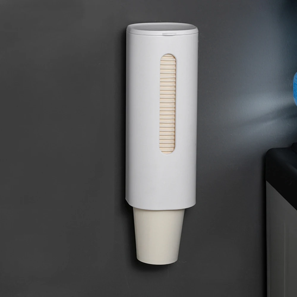 

Water Cup Dispenser Automatic Disposable Water Cup Holder Anti-dust Head Cover Paper Cup Holder Storage Rack