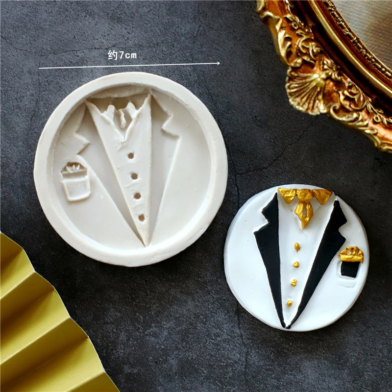 Мужская форма для украшения галстука бороды медведей помадки торта шоколада