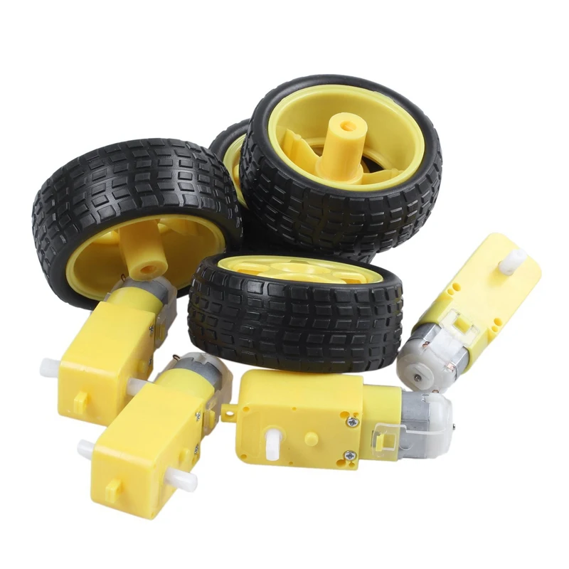 

4 шт. для пластиковых шин Arduino Smart Car Robot с редукторным двигателем постоянного тока 3-6 в