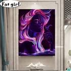 5D рукоделие, Алмазная мозаика живопись абстрактное искусство красочная женщина животное Дельфин квадратная круглая вышивка крестиком рукоделие