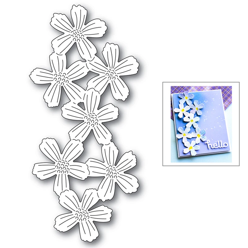 

2021 New Plant Flower and Stamen Metal Cutting Dies For DIY Craft Making Paper Greeting Card Album Scrapbooking No Clear Stamps