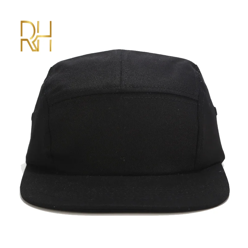 Повседневная хлопковая кепка с 5 панелью однотонная бейсболка плоским козырьком