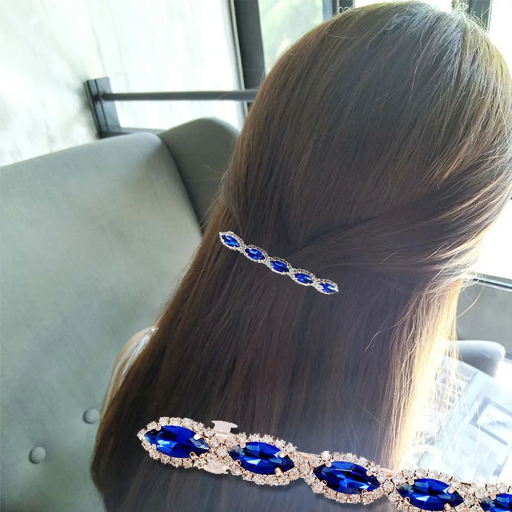Женская Ретро металлическая заколка со стразами блестящая для волос модные