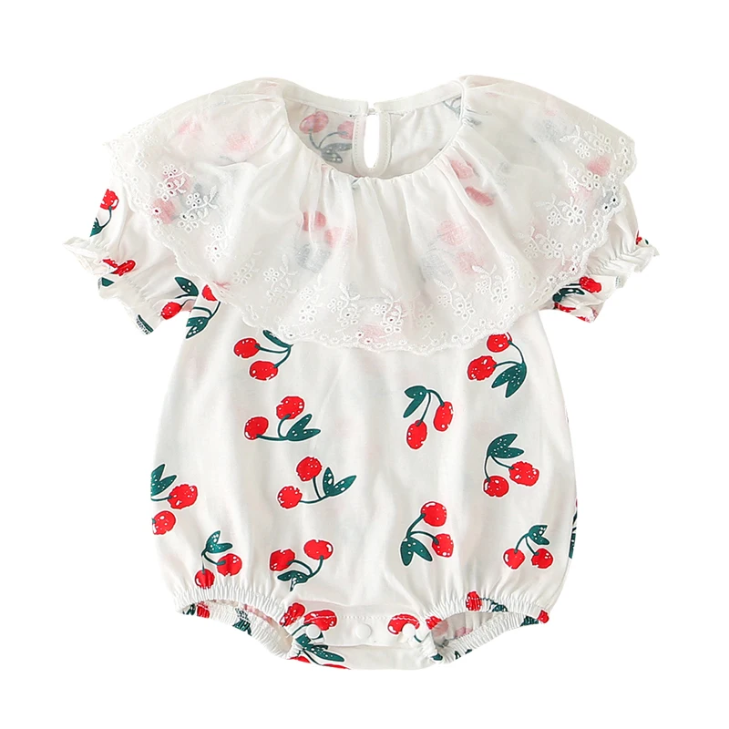 Одежда для маленьких девочек детский летний комбинезон новорожденный короткий