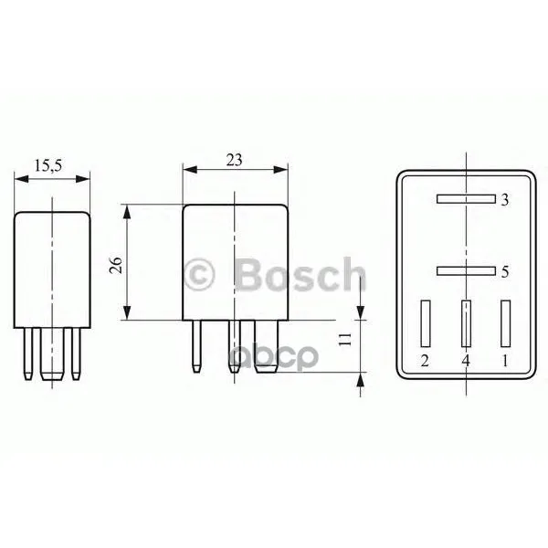 Реле Универсальное 12в 30/10а Микро Bosch арт. 0332201107|Зеркала и крышки| |
