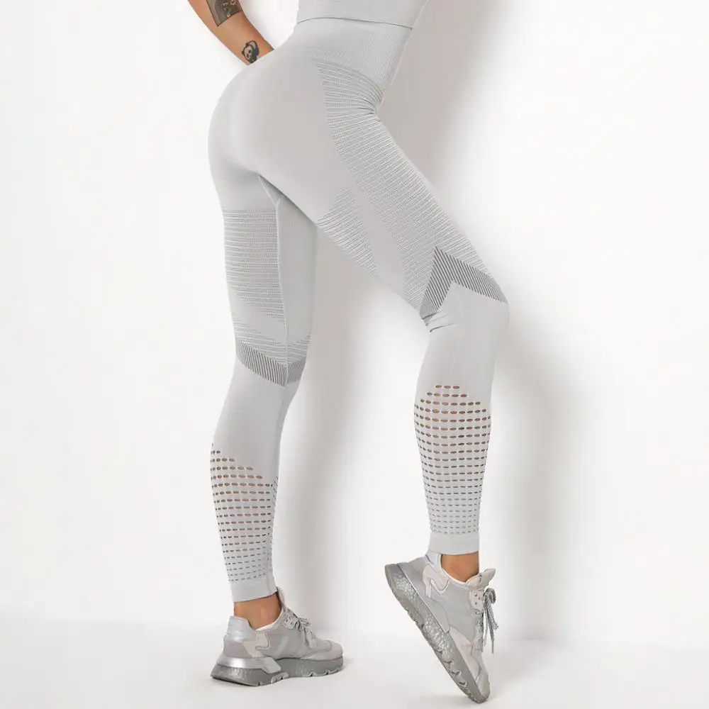 

Seamless knitted yoga pants women's high waist seamless leggings women's fitness exercise quick-drying hip-lifting yoga pants