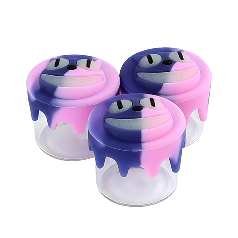 

Luminous 5Pcs Mini Glass Jar Silicone Wax Containers for Concentrate Storage Tanks Wholesale