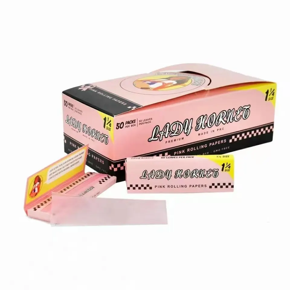 

1/3/5/10/20/50booklets 78mm Pink Rolling Filter Paper DIY holder paper for handing DIY Smoking Pipe Accessrioes