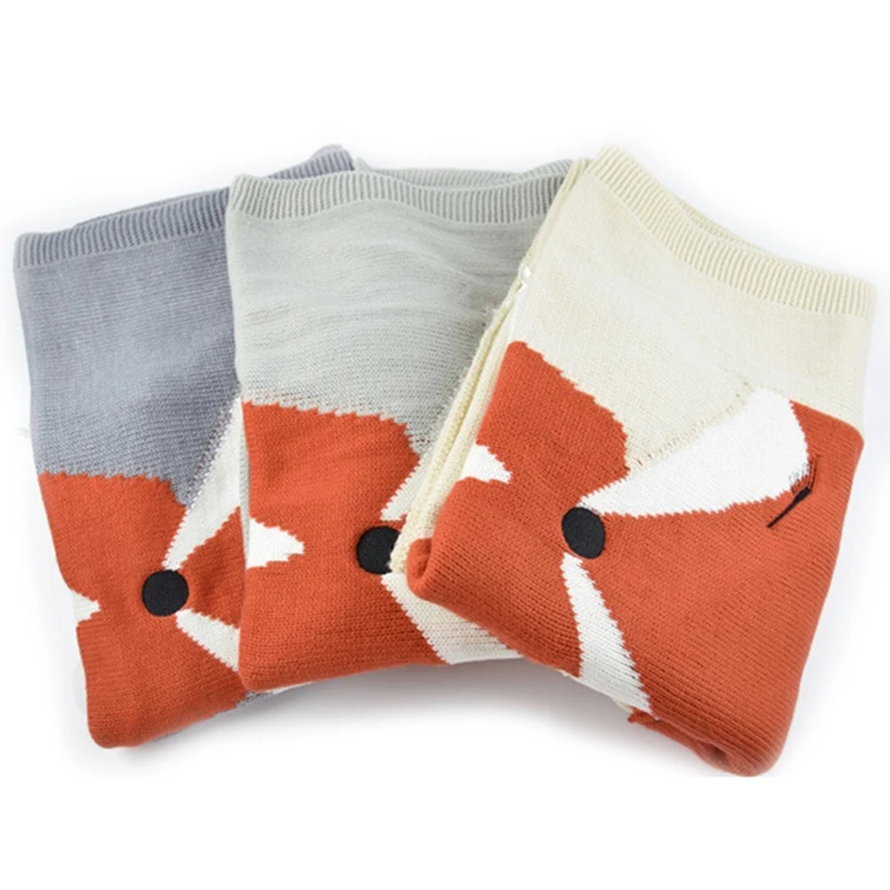 

Детское трикотажное одеяло Fox покрывало для мальчиков