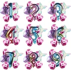 Воздушные шары в виде цифр, для девочек 1, 2, 3, 4, 5, 6, 7, 8, 9 лет, 8 шт.