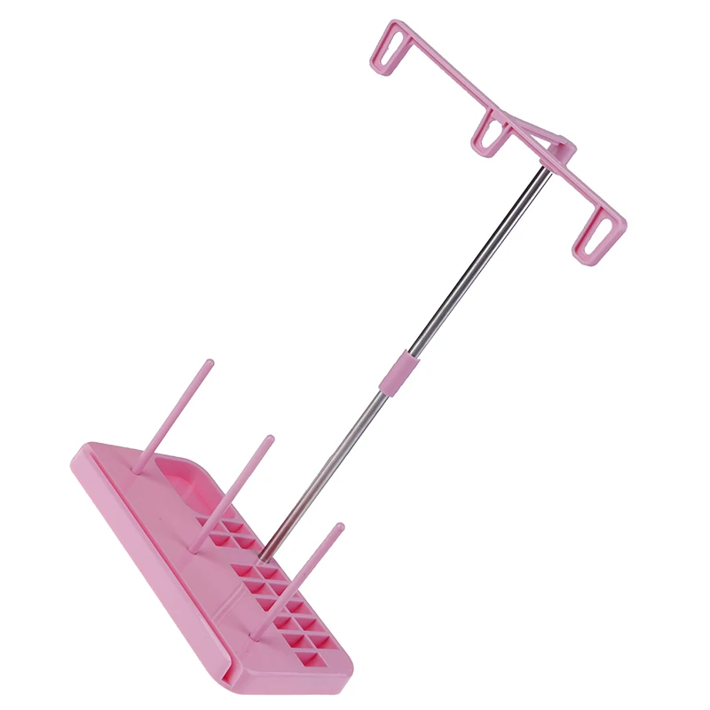 3 Spool Stand Holder Multifunction Embroidery Thread Quilting Rack Sew Home Sewing Machine Wire Frame Pink/White | Дом и сад