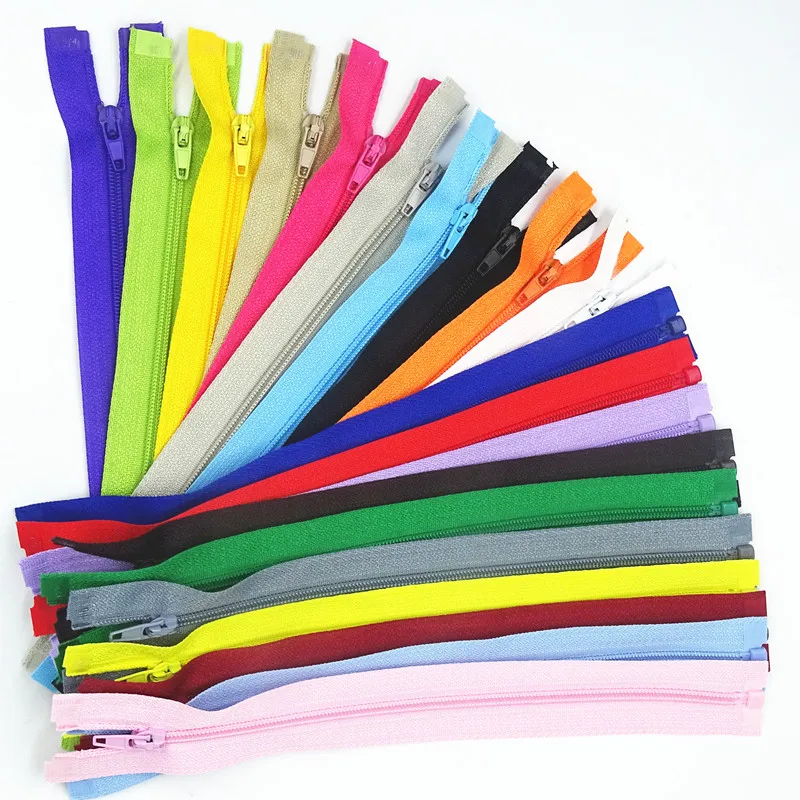 

30Cm (12 Inch) 3# Opening Nylon Zippers Tail Resin Suitable For Clothing 10Pcs