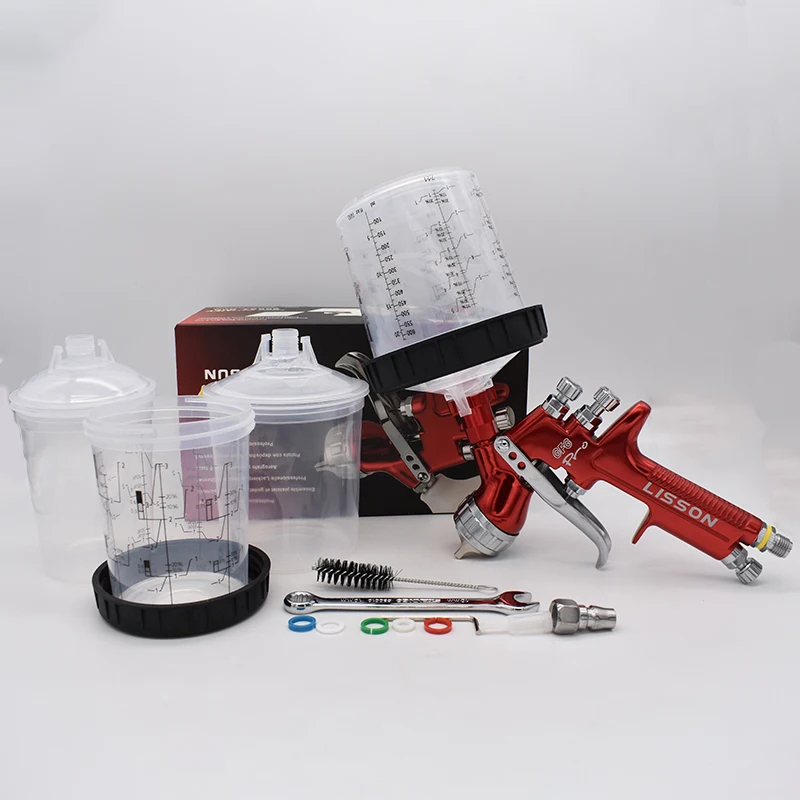 GFG тяжести пушка брызга лиссон 1 3 мм 600CC чашки Профессиональный автомобильные