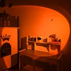 Лампа-проектор закат, радуга, USB, атмосфера, ночник, проекция солнца, настольная лампа, спальня, бар, кофейня, Украшение стен