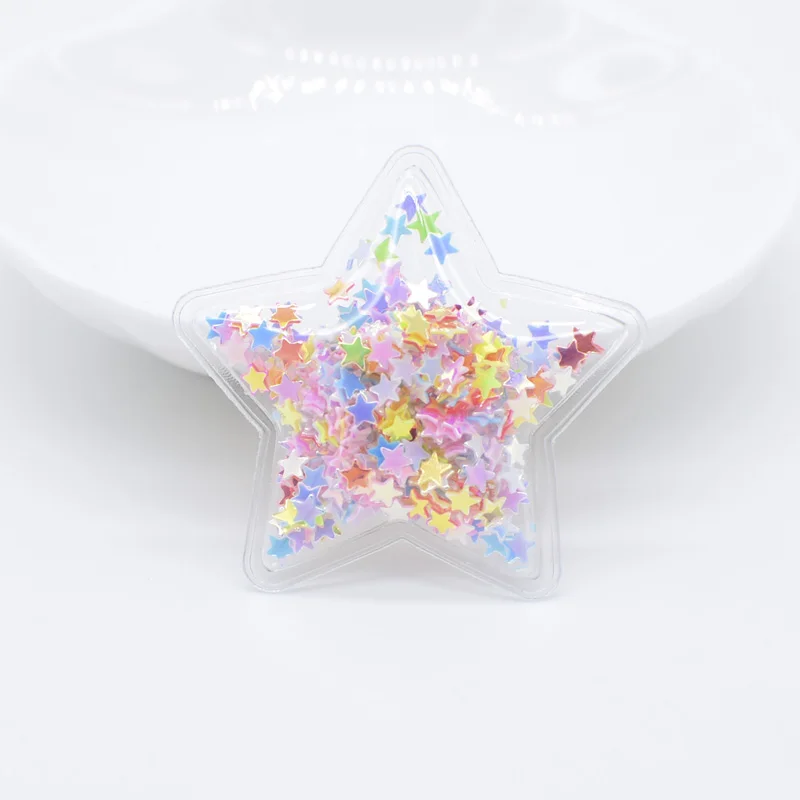 Multicolor 32 шт. 36 мм блестящая Звезда, прозрачные пластиковые аппликации с блестками для самостоятельного изготовления головных уборов, заколки для волос, аксессуары для украшения бантов L05 - Цвет: Multicolor
