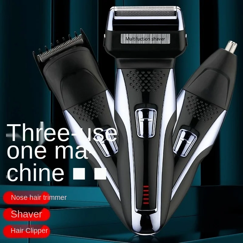 

Multifunctional razor, haircut and nose hair trimmer, three-in-one electric razor hair trimmer trimmer