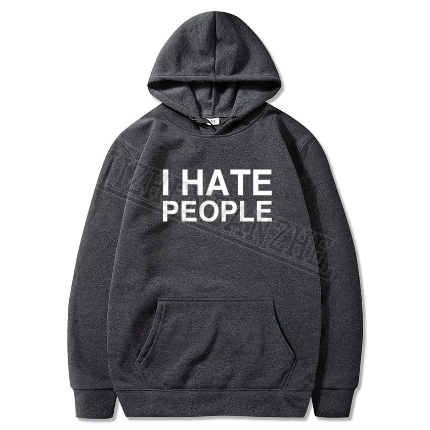 Мужские толстовки с капюшоном s I Hate People Funny Antisocial мужские Мужская толстовка топы