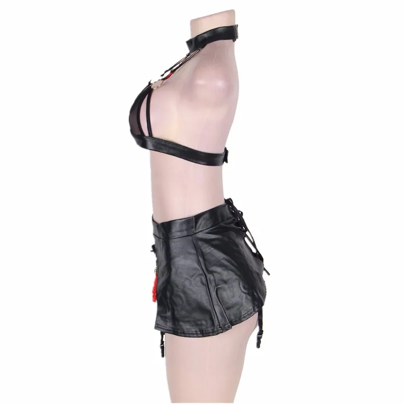 

Ohyeahlady Transparent Backless Exotic Bra Set Fancy Halter Fantazi Giyim Seksi Plus Size Flirty Anime Garter Lingerie RJ80229