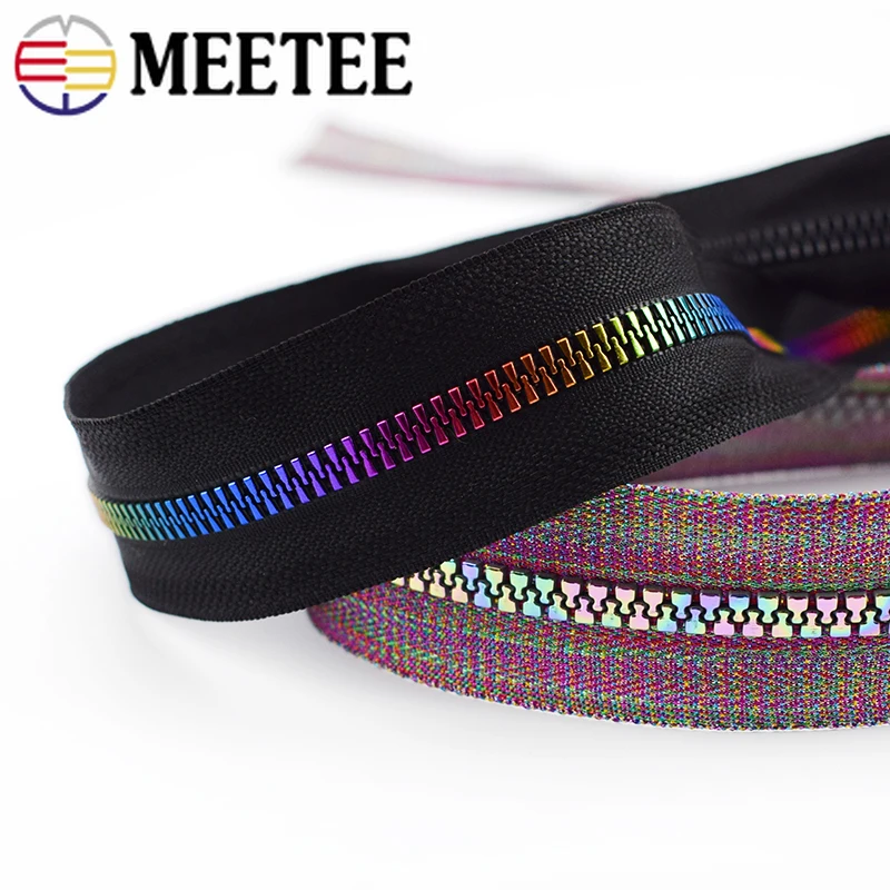 Meetee 2/4/8M 5# Resin Coded Coil Zipper for Bag Decoration Zippers Coat Jacket Repair Sewing Zips DIY Garment Tailor Accessory | Дом и сад