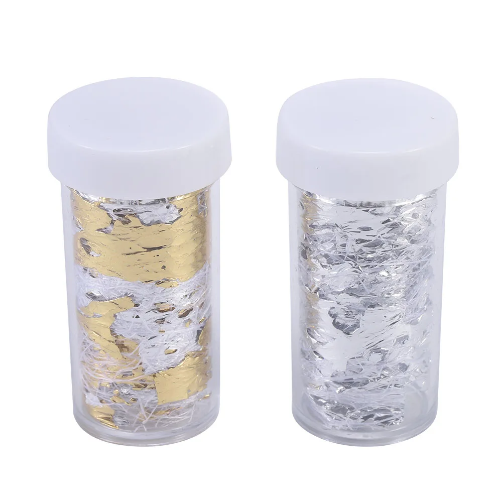 

DIY Nail Art Decoration Vintage Sticker Nail Art Design Gold Silver Glitter Silk Foil Manicure UV Gel Polish Glitter Manicure