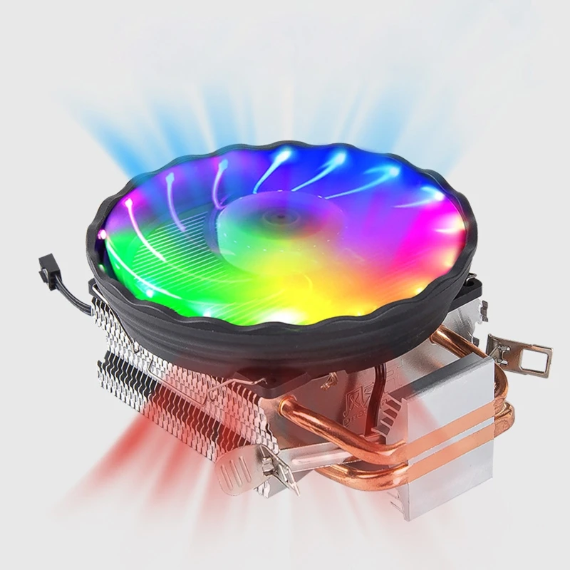 

Copper Heatpipe CPU Cooler for Aurora Light Cooling Fan 90mm with RGB LGA 2011 Heatsink Radiator CPU Cooling Fan