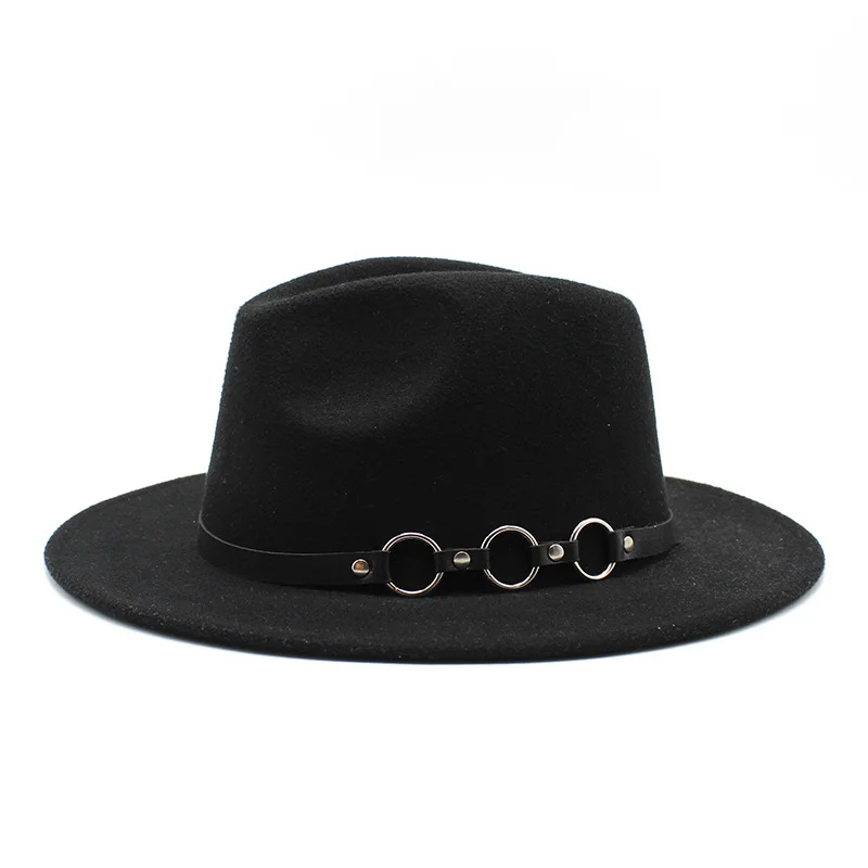 Простой шерстяной фетр для мужчин и женщин белая Черная Мужская мягкая фетровая