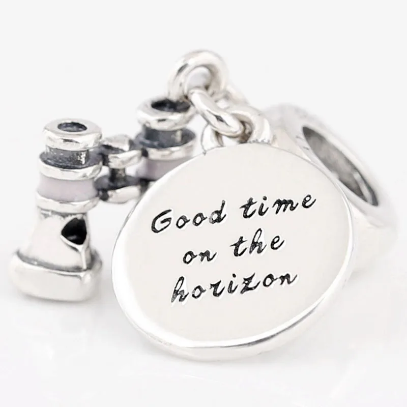 

100% 925 Sterling Silver Charm Innovative Telescope Pendant Fit Pandora Women Bracelet & Necklace Diy Jewelry