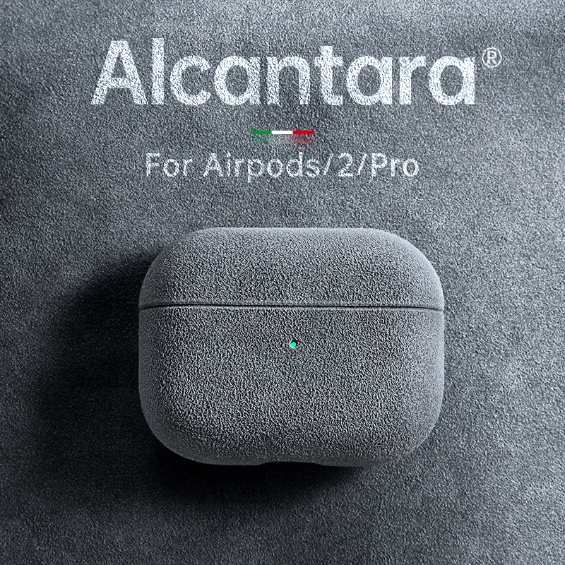 

Чехол SanCore для Apple Airpods pro, чехол Алькантара для AirPods 1/2/3, чехол, Беспроводная bluetooth-гарнитура, противоударный мини-чехол с отворотом меха