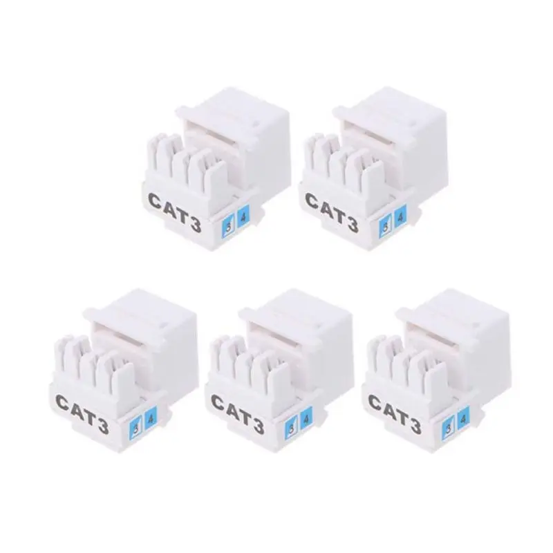 

Tool-free Telephone Module RJ11 Network CAT3 Voice Module Gold-plated Adapter Telephone Extender Keystone B95D