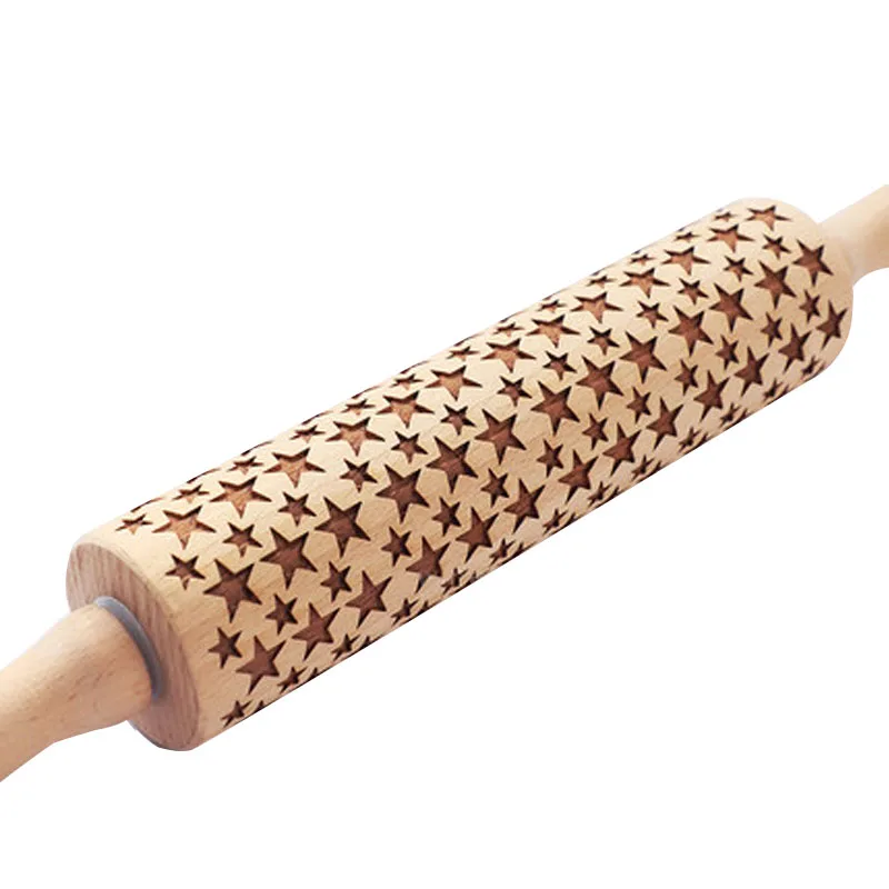 Рождественская булавка с узором из бука Креативная печать для выпечки печенья