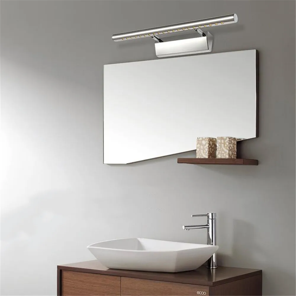 LED Wall Light Bathroom Mirror warm white /white Washroon Lamp fixtures Aluminum Boby With Stainless Steel Bath | Освещение