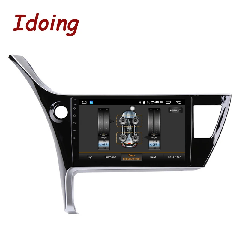Idoing 10.2&quot4G+64G 2.5D QLED Car Radio Android Multimedia Player For Toyota Corolla 2017 2018 GPS Navigation Head Unit No 2 Din - купить
