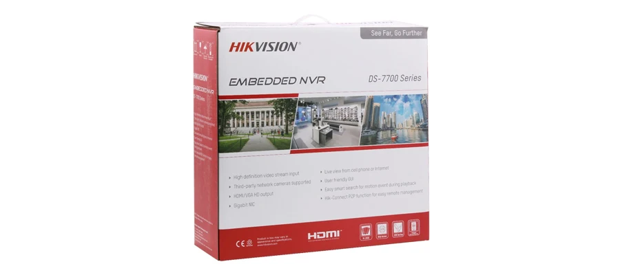Hikvision H.265 4K разрешение 16CH NVR DS-7716NI-I4/16 P Plug& Play 16-канальный POE NVRs для системы видеонаблюдения HDMI 4 SATA 12MP