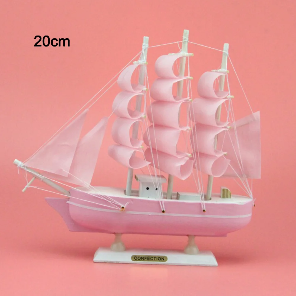 Креативные деревянные модели Парусников украшения Гладкий парусный синий