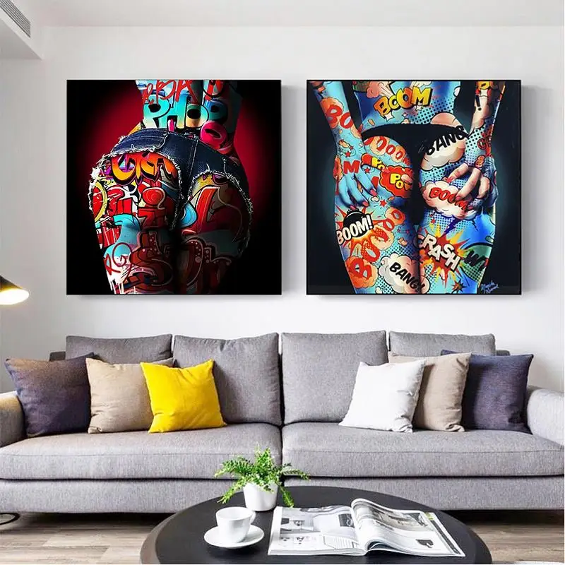 

DIY Oil Paint By Numbers For Adults Sexy Pop Art Bootyful Cool Girl Home Decor pintura por números Drawing Canvas