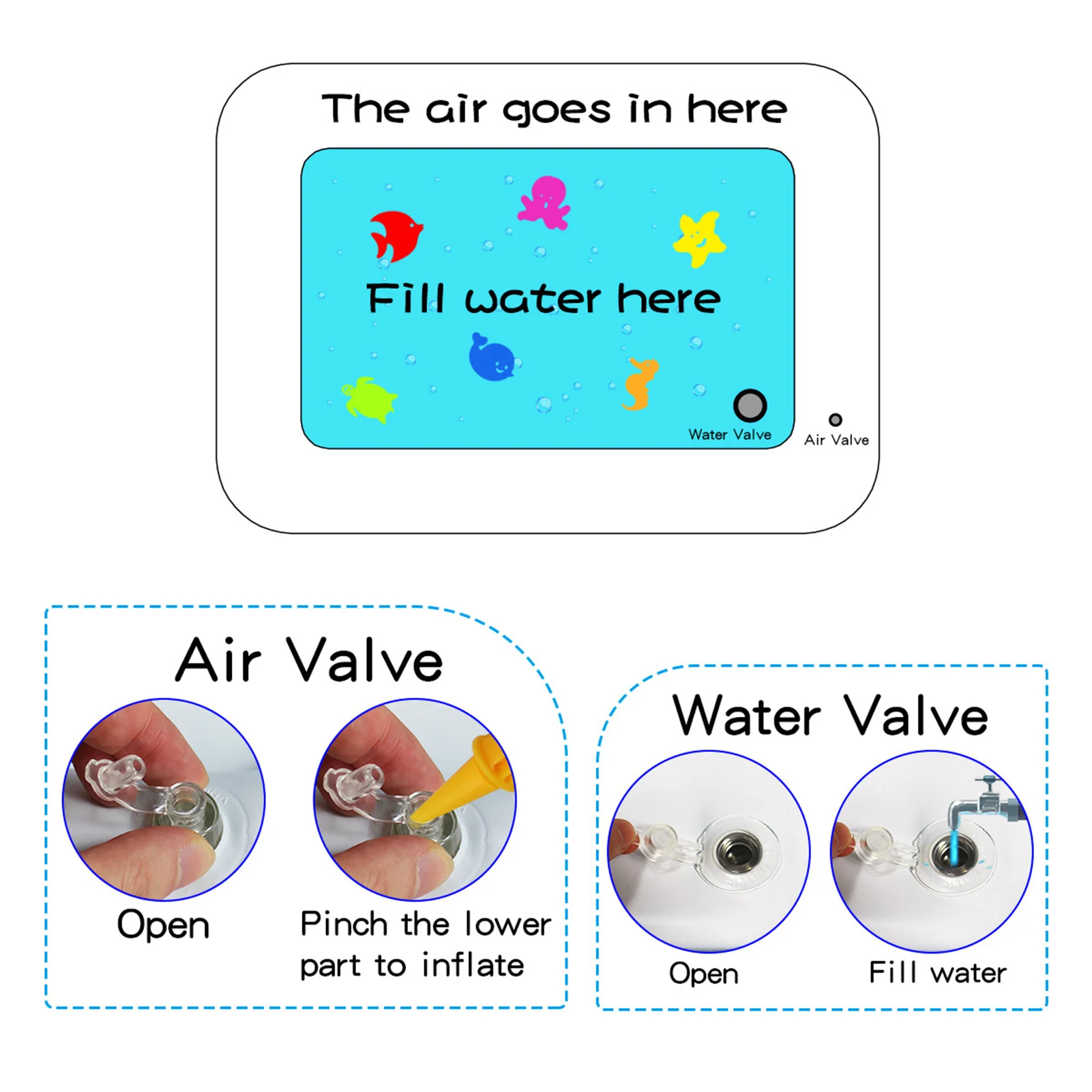 

Inflatable Baby Play Mat Infant Water Spray Pad Summer Toddler Activity Playmat Center Water Mat Baby Tummy Gym Toys