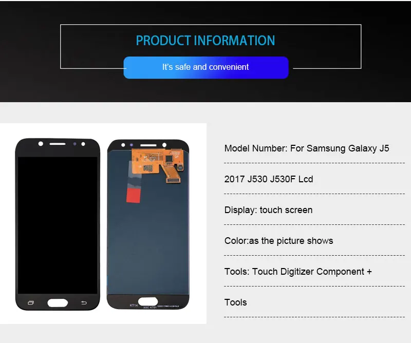 Супер AMOLED 5," экран для Samsung Galaxy J5 j530 J530F ЖК-дисплей сенсорный дигитайзер сборка+ Инструменты